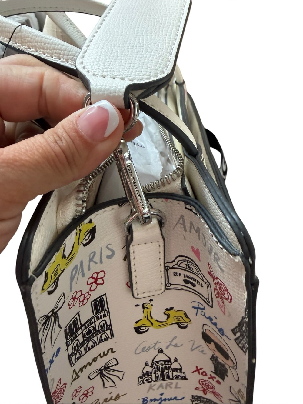 Karl Lagerfeld Paris Nouveau Novelty Satchel / Crossbody Bag - Picture 7 of 7
